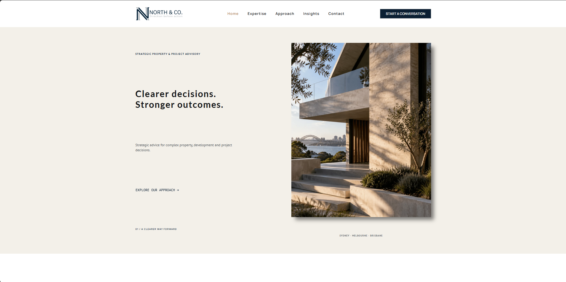 NORTH & CO. consulting website design concept by DigiWebNo